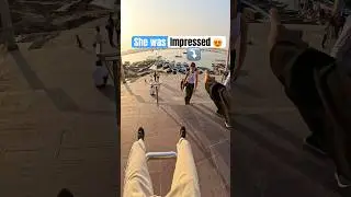 She was impressed 😍 #sliding #parkour #reactionvideo #funny #shorts