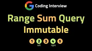 Range Sum Query - Immutable - LeetCode 303 - Coding Interview Questions