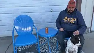 RICNOD Patio Bistro Set Retro Metal Outdoor Seating Set cool and fun set