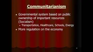 Gov 4.07 - Communitarianism