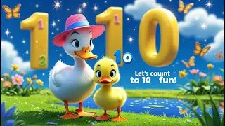 Duckling's Fun Counting Adventure! | 1 to 10 Counting Poem for Kids | Duck & Duckling Adventure