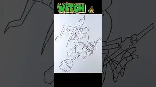 How To Draw An Old Witch | HALLOWEEN DRAWING #shorts #halloween #drawing #halloweendrawing