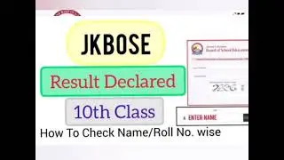 Jkbose class 10th result | jkbose class 10th result 2025 out class l10th jkbose result 2025