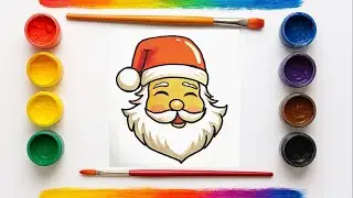 How to draw  Santa Claus face #drawing #painting #easydrawing #santaclausdrawingeasy #howtodraw