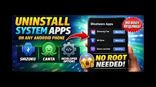 Как удалить системные приложения на любом телефоне Android без рута (Shizuku & Canta)