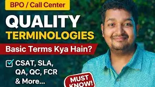 CSAT, QA, QC, FCR Explained in Hindi | BPO Quality Training