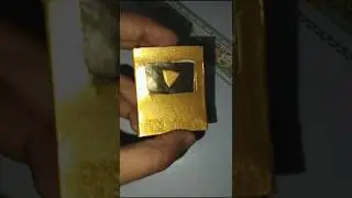 Golden play button #diy #artpack #blindbag #art #artascraft #goldenbutton