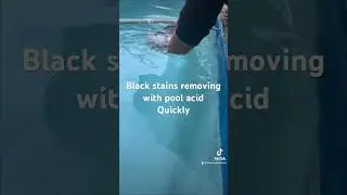 Pool black stains removing