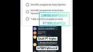 LOWONGAN PT TRIPLUS HITECK BATAM CENTER