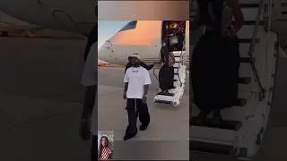 Nigerian singer, Davido & his lovely wife chioma land in Washington DC with their private jet.