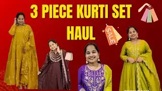 College students  కి బాగా నచ్చుతుంది || 3 piece kurti set || Festive wear sets|| ఎంత బాగున్నాయో ❤️