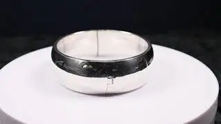 Large Silver Hinged Cuff Bangle      #5047