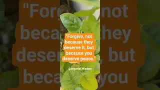 Forgive Not for Them, But for Your Own Peace