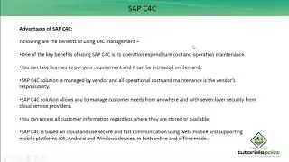 SAP C4C - Overview