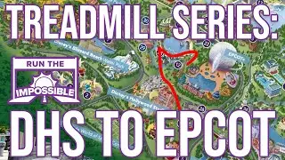 Hollywood Studios to Epcot Walking Path Treadmill Workout Full Park Steady Walkthrough