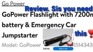 Go Power Jumpstarter || Walmart || Single Sister Survival  #carproblems #safety #batteryjump