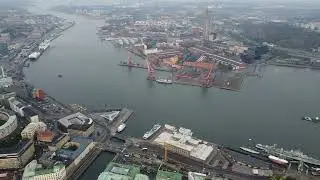 Gothenburg Main Square. Gustav Adolfs torg Stockholm DRONE.  Arial View.  - Gothenburg Sweden - ECTV