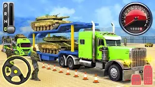 US Army Cargo Truck Transport - Tank Transporter Truck Driving Sim | Android Gameplay | Part 3