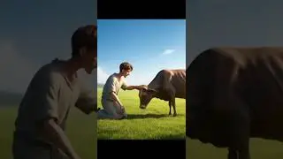 From Bones to Strength &ndash; Man and Cow's Powerful Transformation 💪🐄 #shorts