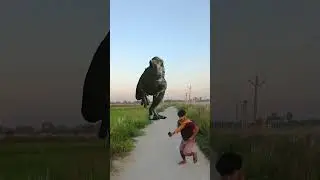 T Rex Chase Part 215। Big Dinosaur Jurassic World Attack। #vfx #dinosaur #viral #shortvideo #shorts