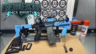 😈💥CUSTOMIZED! EMERBU Sijun SJ MCX (toy!) Gel Ball Blaster - Handguard Battery Relo, M95 & More!💥😈