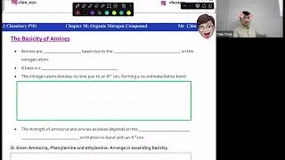 A Level A2 Chemistry 9701 - Chapter 30: Organic Nitrogen Compounds (Part 1)