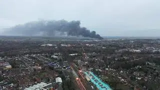 Andover Ocado Fire - Drone Footage
