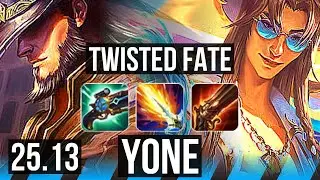 TWISTED FATE vs YONE (MID) | 7/3/15 | KR Master | 25.13