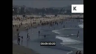 1990s Los Angeles, USA, Crowds At The Beach, Summer Holiday