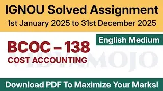 IGNOU BCOC 138 Solved Assignment 2024-25 English Medium PDF Download | BCOC 138 Assignment 2025