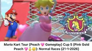 Mario Kart Tour (Peach 💖 Gameplay) Cup 5 (Pink Gold Peach 💖🥇🪙): Normal Races (21-1-2026)