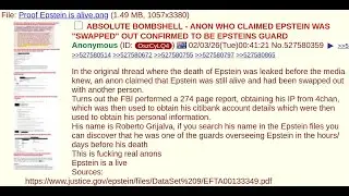 FBI Docs: 4Chan Poster Identified as Prison Guard (Epstein Switch Theory)