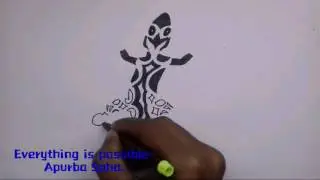 How to draw a lizard (Tribal)