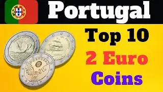 TOP 10 2 Euro Coins PORTUGAL #coin #numismatics | Moeda portuguesa