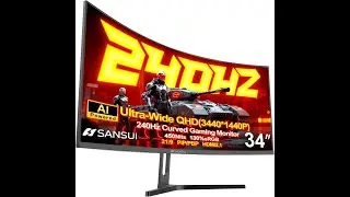 Review: SANSUI 34&rdquo; 240Hz Ultrawide Curved Gaming Monitor &ndash; 2K UWQHD Immersion!