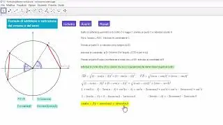 Formule di addizione e sottrazione del coseno e del seno - dimostrazione