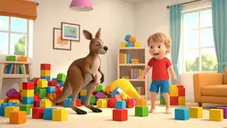 Baby Kangaroo Mixed All the Hopping Blocks | Nursery Rhymes for Kids & Baby Songs