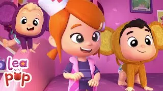 Five Little Monkeys - Baby Songs With Lea and Pop | Learn to count | Kindergarten Educational
