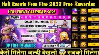 free fire holi event // holi event free fire 2023 // holi event calendar free fire
