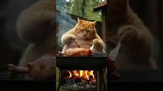 Purrfect Meal: Cat Sharing Food with a Friend 🐾❤️