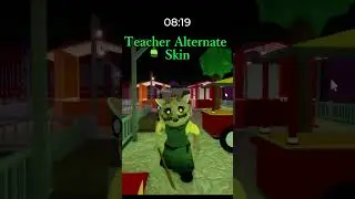Teacher Alternate Skin Soundtrack and Jumpscare Season 8 in Roblox Piggy #roblox
