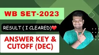 WB SET exam results 2024 || Wb set answer key and Cutoff ||