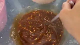 Pure ASMR Cooking Sounds | Juicy Pork BBQ Marination Filipino Style