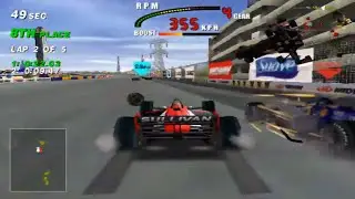 Cart Fury - (Arcade Midway Vegas Hardware) - Danny Sullivan - Chicago Motor Speedway - Full Race