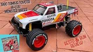 1990 TAMIYA TOYOTA HI-LUX RC MONSTER RACER TRUCK RESTORED /RUN Prt.2