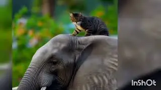 Cute cat vs tiger beautiful😘 animals #animals#geography #jungalinbalok #cats #tigers #rat #love  