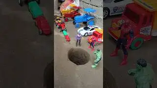 Krane pushing tractor cars in the hole #jcbbackhoe #tractorfmtoy #fmtoy #gadilelo #shorts #ytvehicle