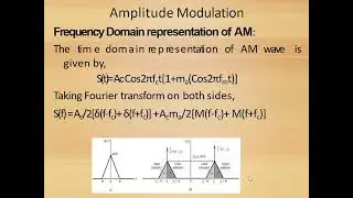 Module 6   Analog Communications   Amplitude Modulation Frequency domain Description