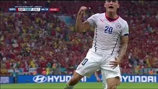 ⚽🇨🇱 Gol Charles Ar&aacute;nguiz - Chile 2-0 Espa&ntilde;a, Mundial Brasil 2014