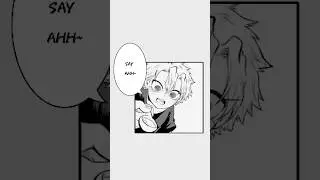 Genya just ate it?! like nothin?? 🤣🤣 #animeart #genya #sanemi #demonslayer #manga #fanart